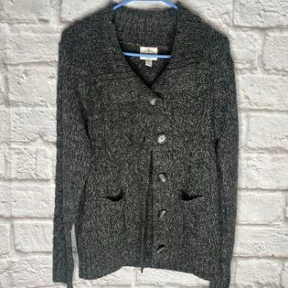 St. John's Bay Gray‎ Button Sweater Womens Size Large